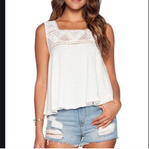 Free People | Costa White Lace Tank Top